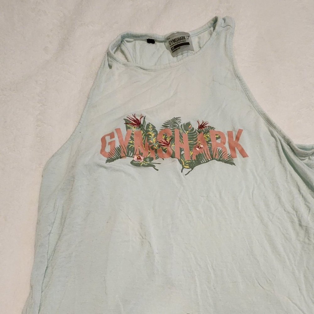 Gymshark Relaxed Graphic Vest - Washed Green